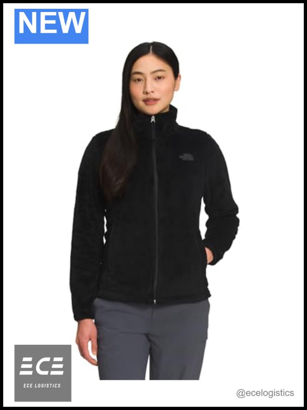 North Face Osito Fleece Jacket Full Zip Stand Collar Plush High-Pile Fleece